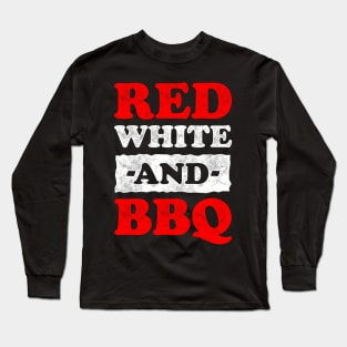 Red White And BBQ Long Sleeve T-Shirt